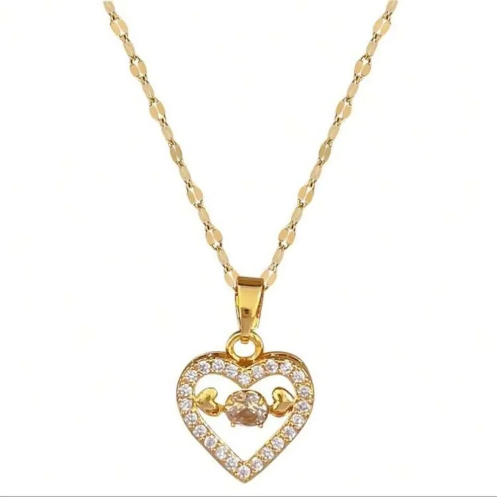 Crystal heart necklace M995